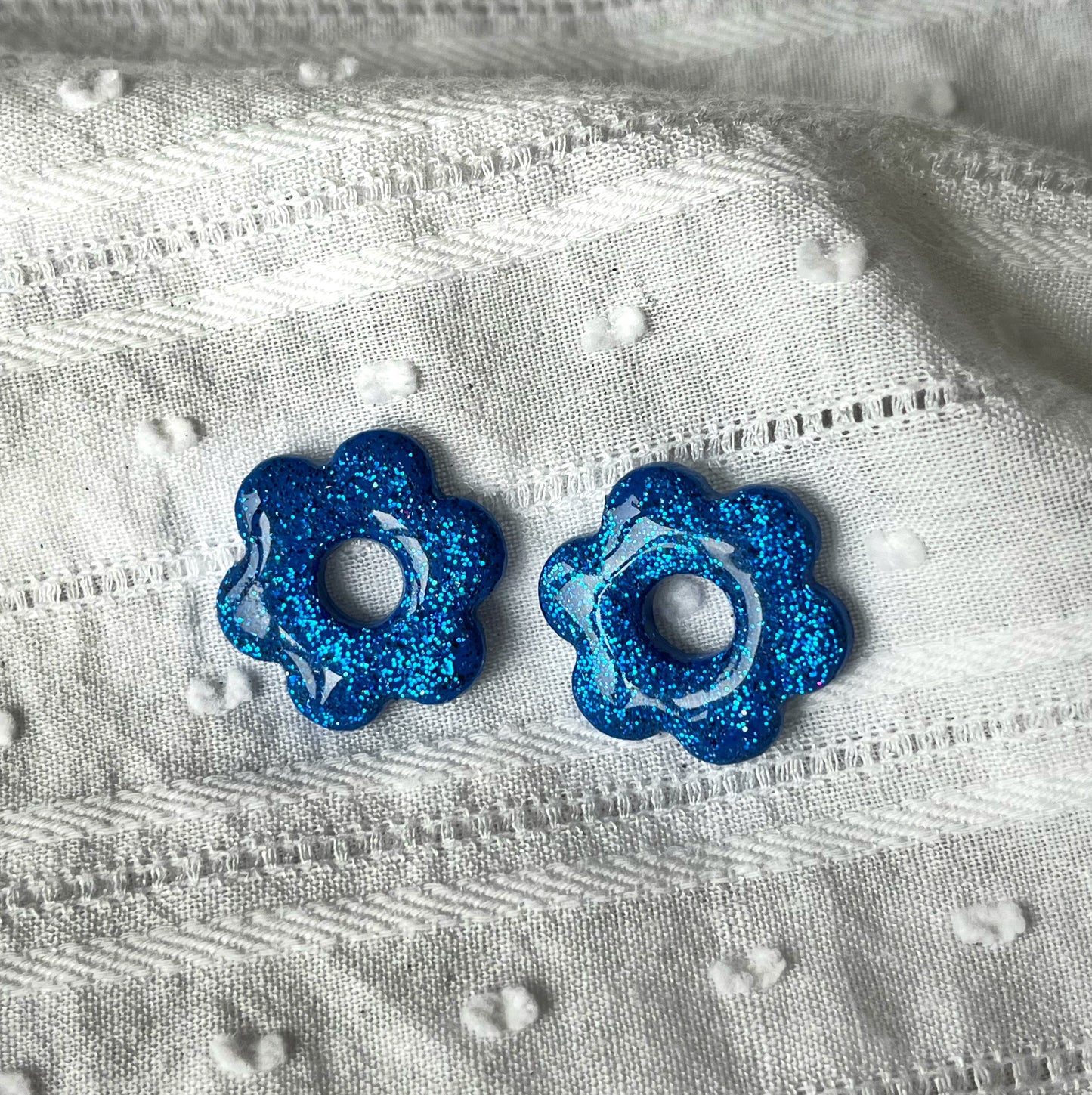 Créoles Flora - Bleu pailleté