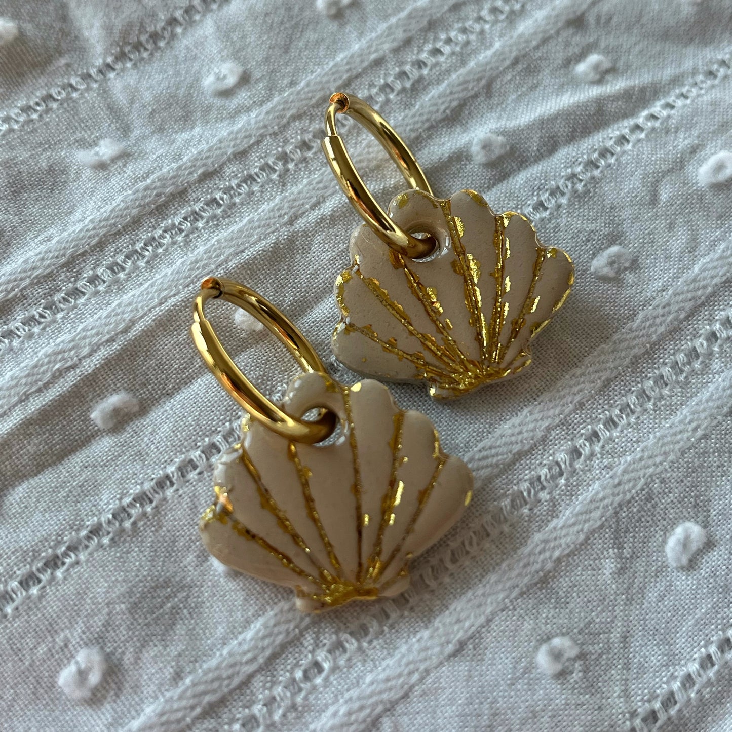 Créoles Shell - Beige