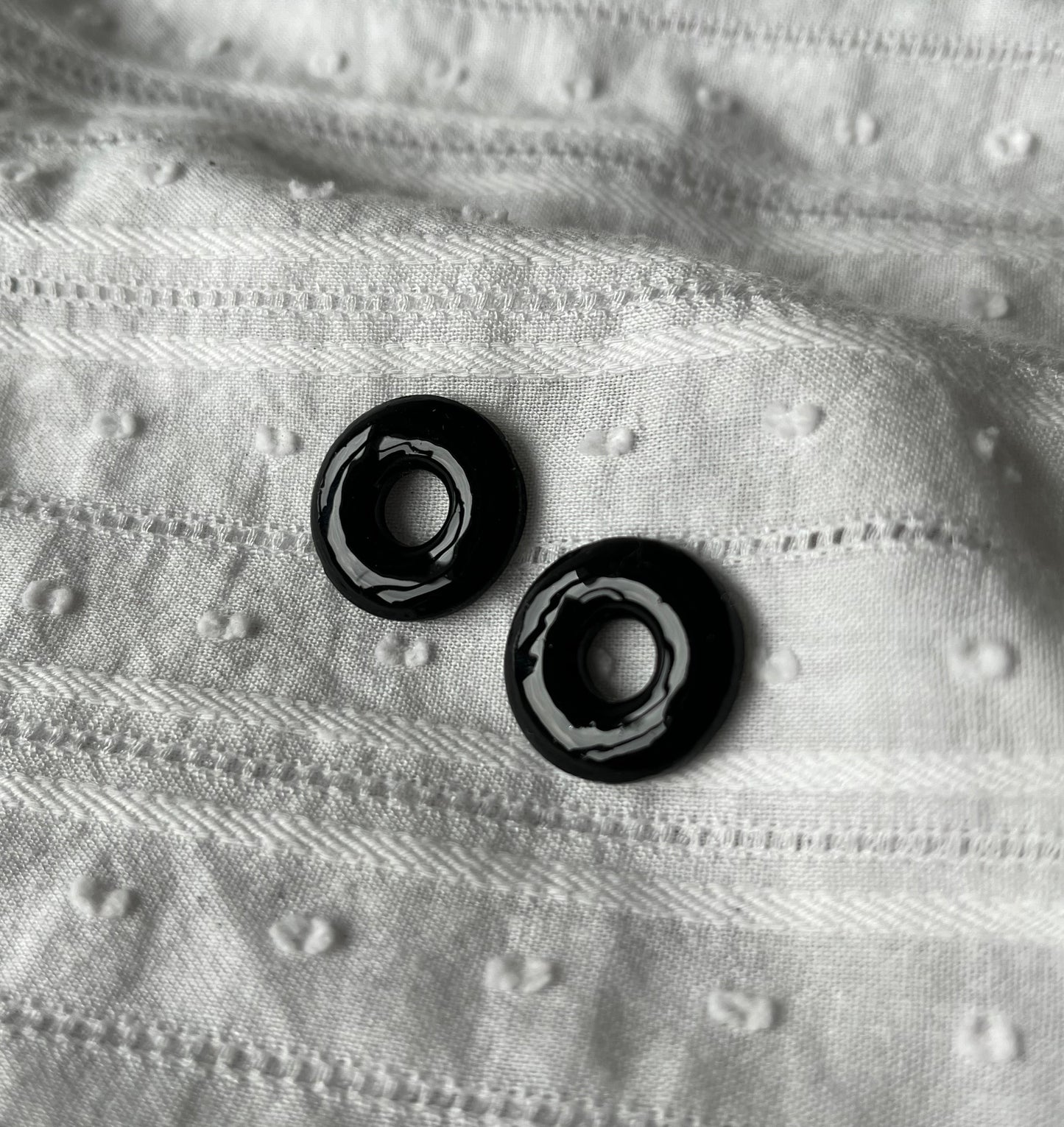 Créoles Anneaux - Noir