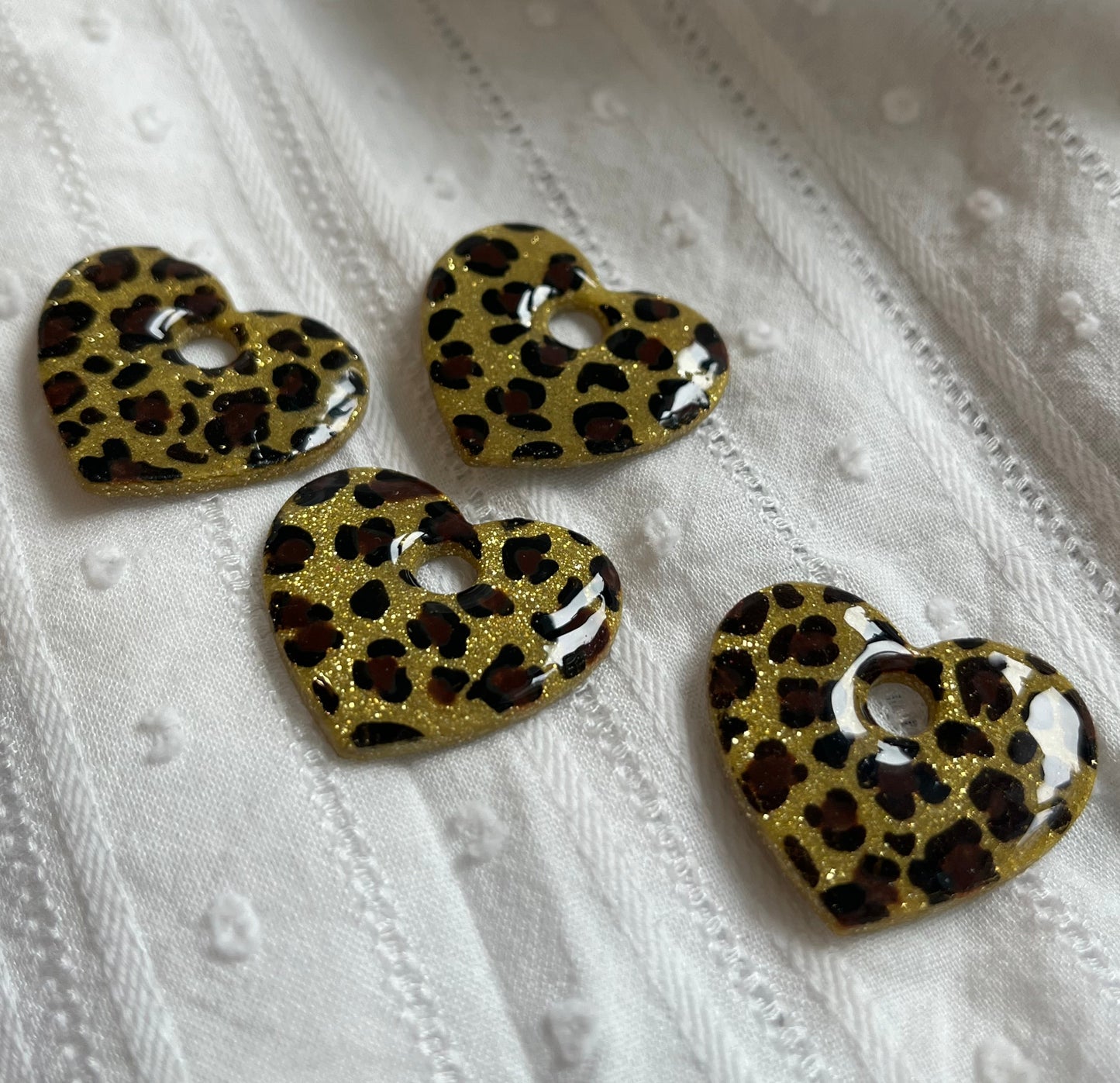 Créoles Cœur - Léopard Or