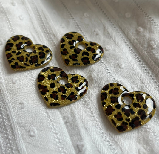 Créoles Cœur - Léopard Or