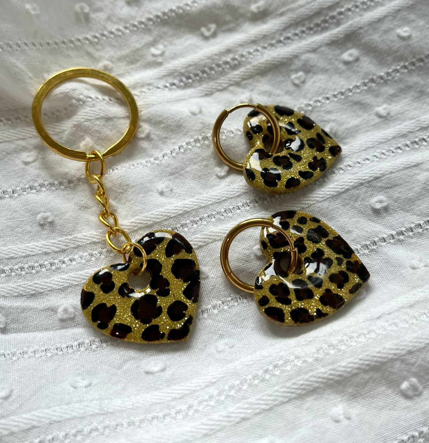 Box Cœur - Léopard Or