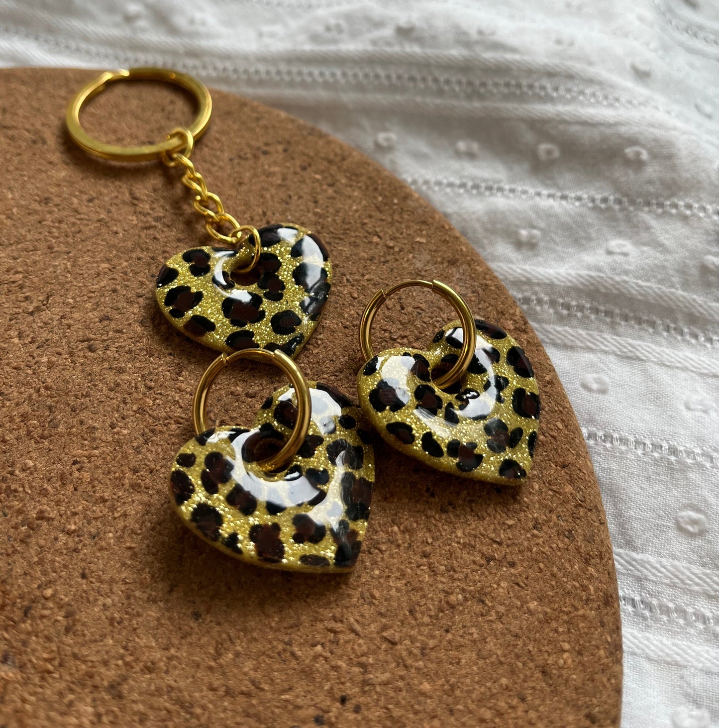 Box Cœur - Léopard Or