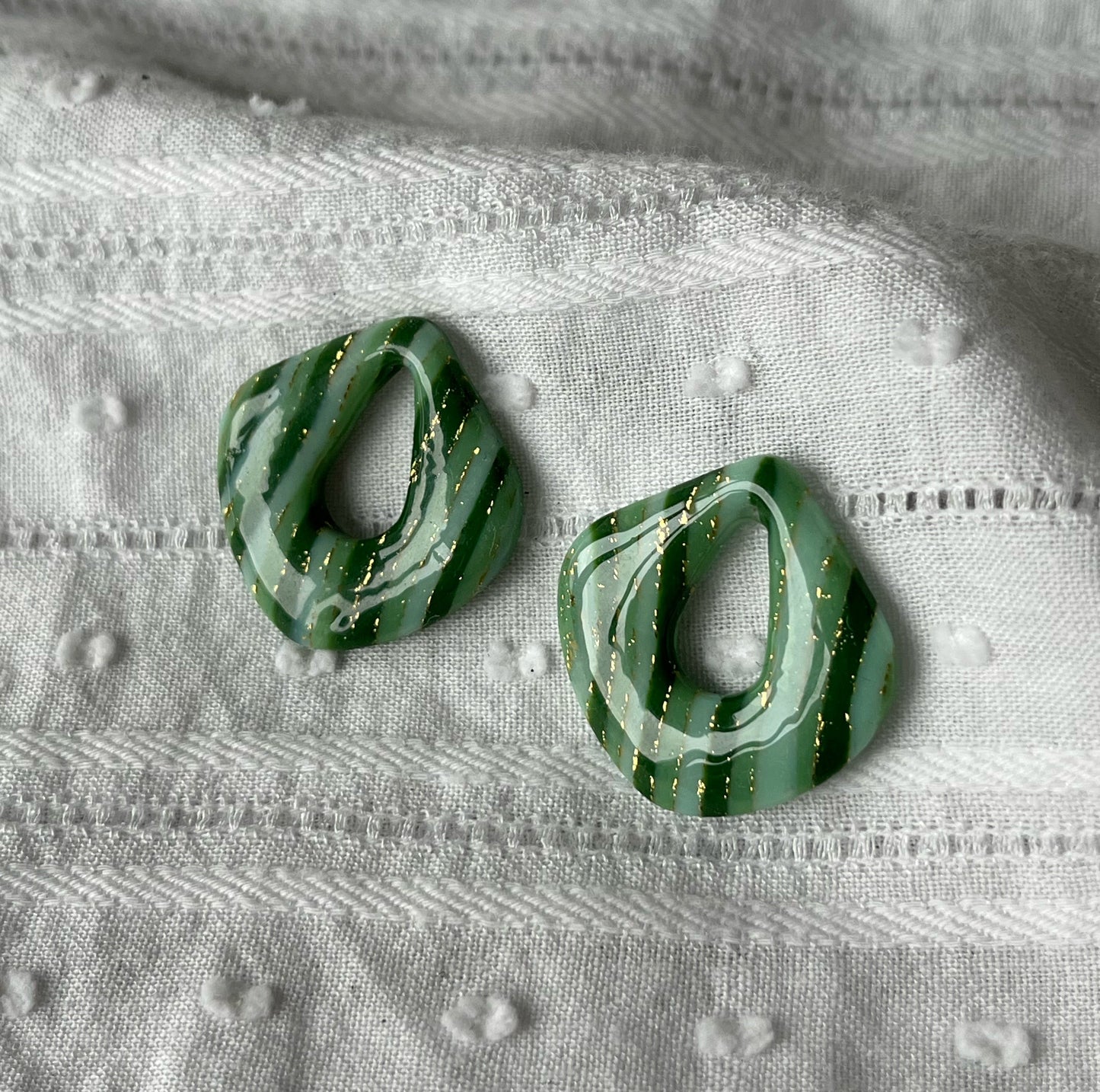 Créoles Ona - Rayé Vert