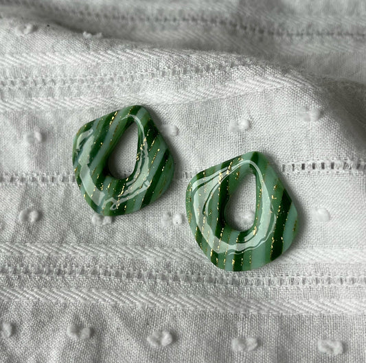 Créoles Ona - Rayé Vert