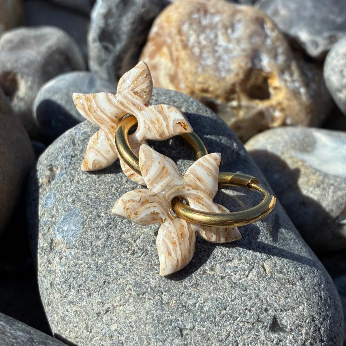 Créoles Star - Beige