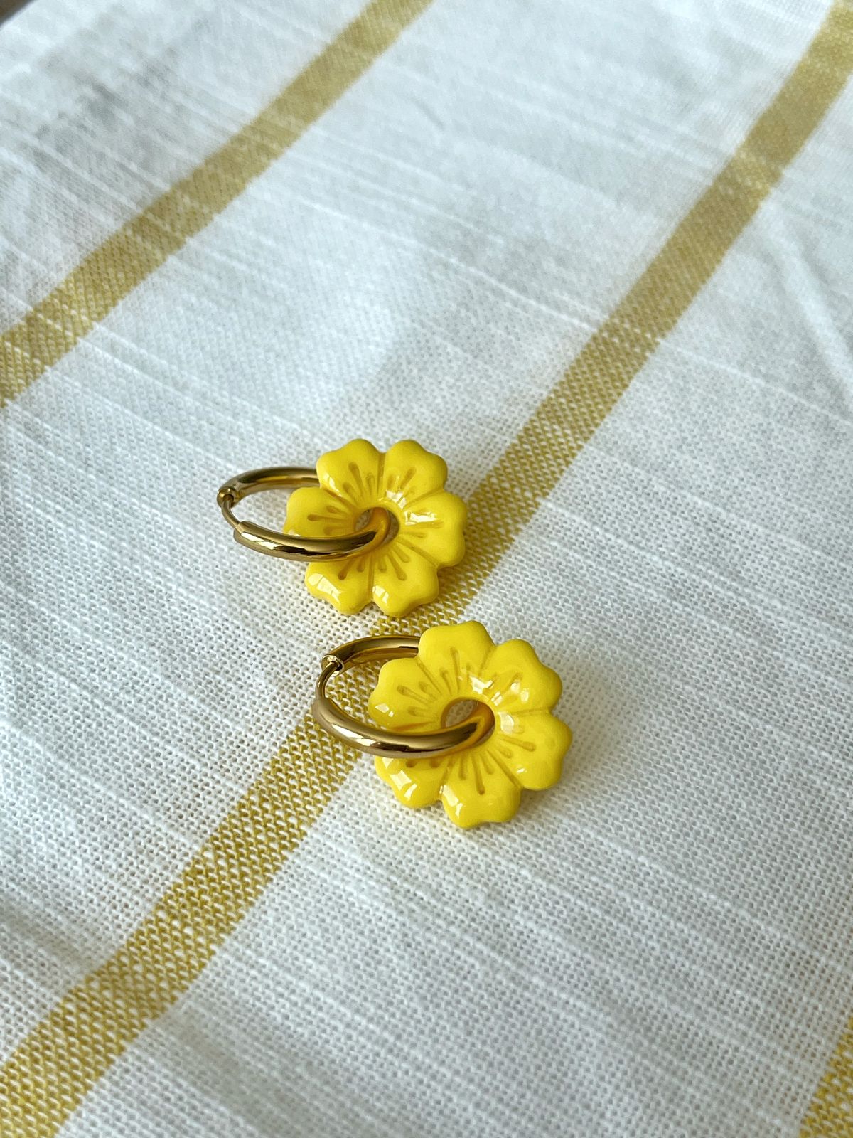 Créoles Ivy - Jaune Soleil