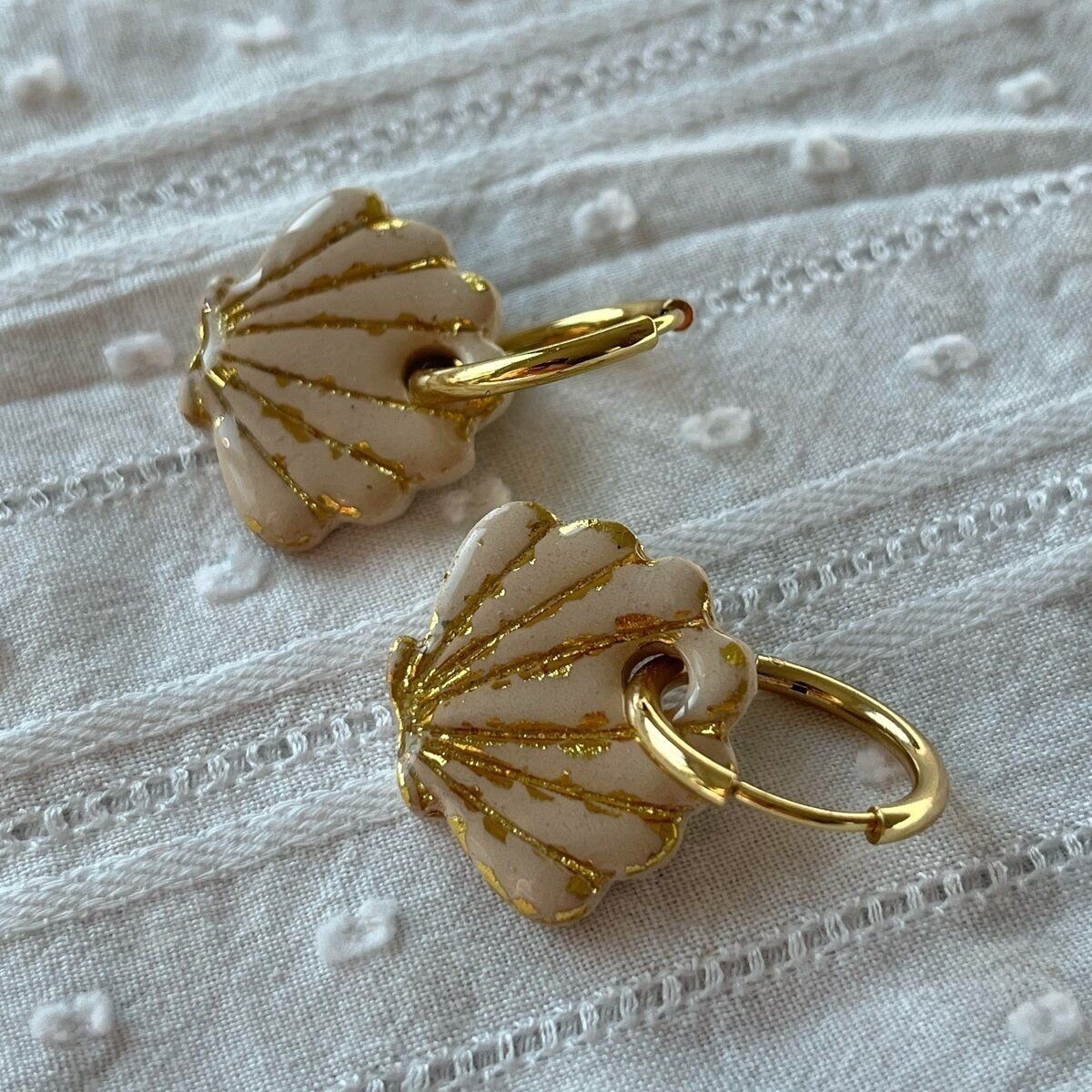 Créoles Shell - Beige
