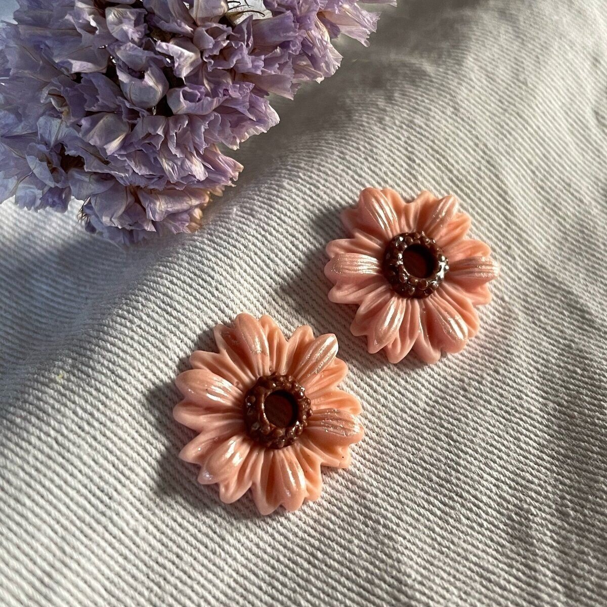 Créoles pâquerettes - Rose